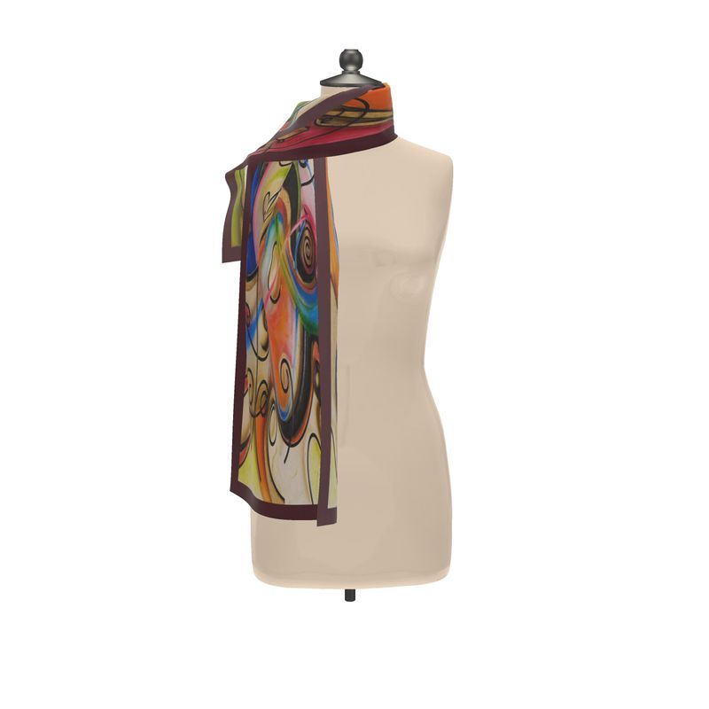 Helix — Silk Satin Scarf