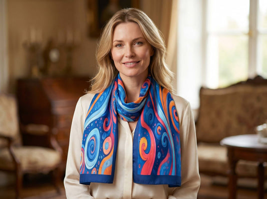 Tide — Silk Satin Scarf