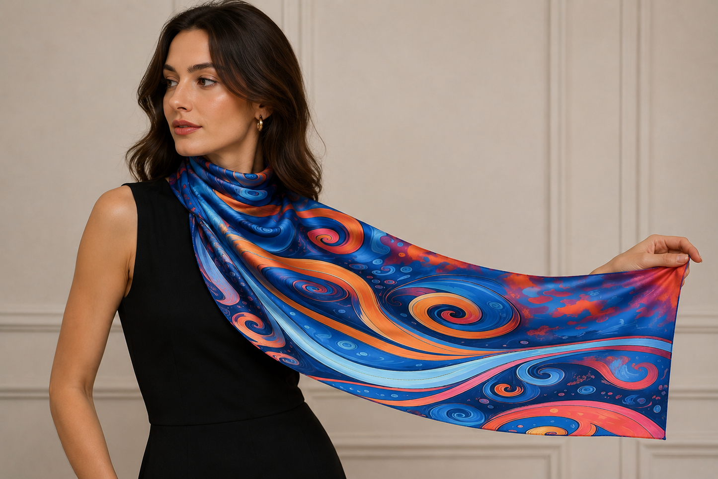 Tide — Silk Satin Scarf