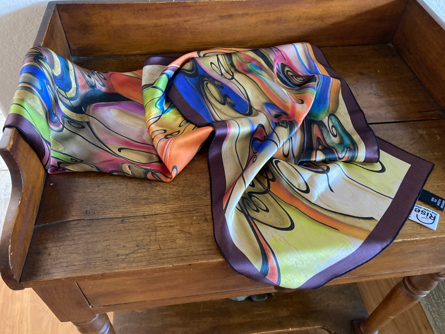 Helix — Silk Satin Scarf