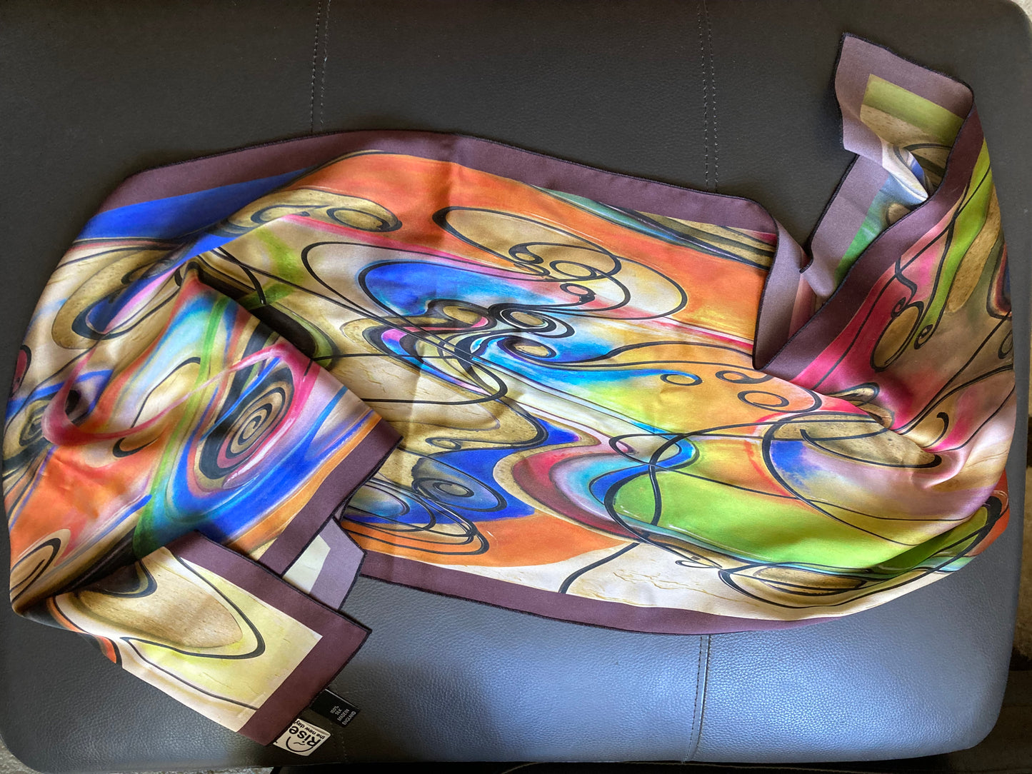 Helix — Silk Satin Scarf
